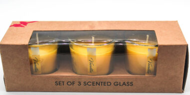 Glass candle set